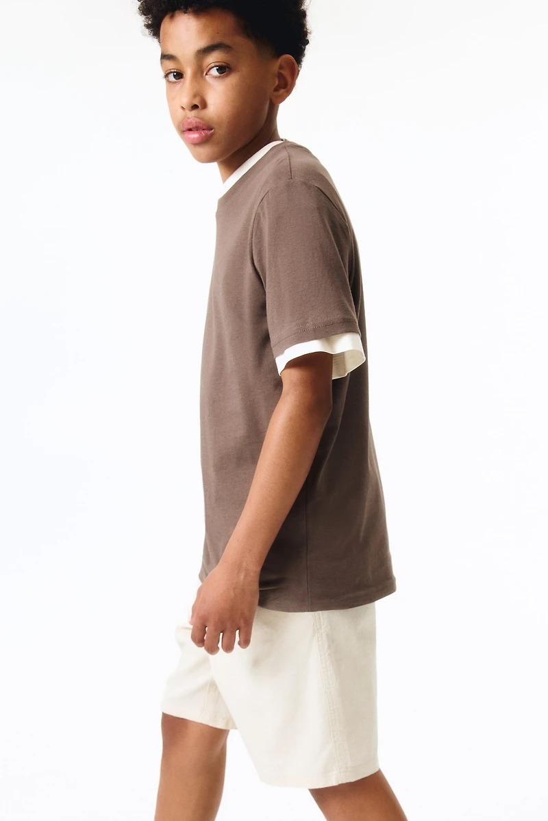 Linen-Blend Shorts