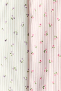 Lot de 2 pyjamas à volants en coton