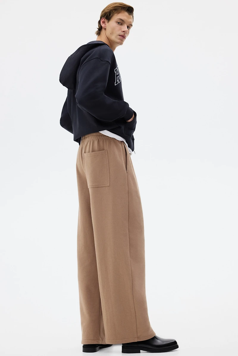 Wide-Leg Cotton Joggers