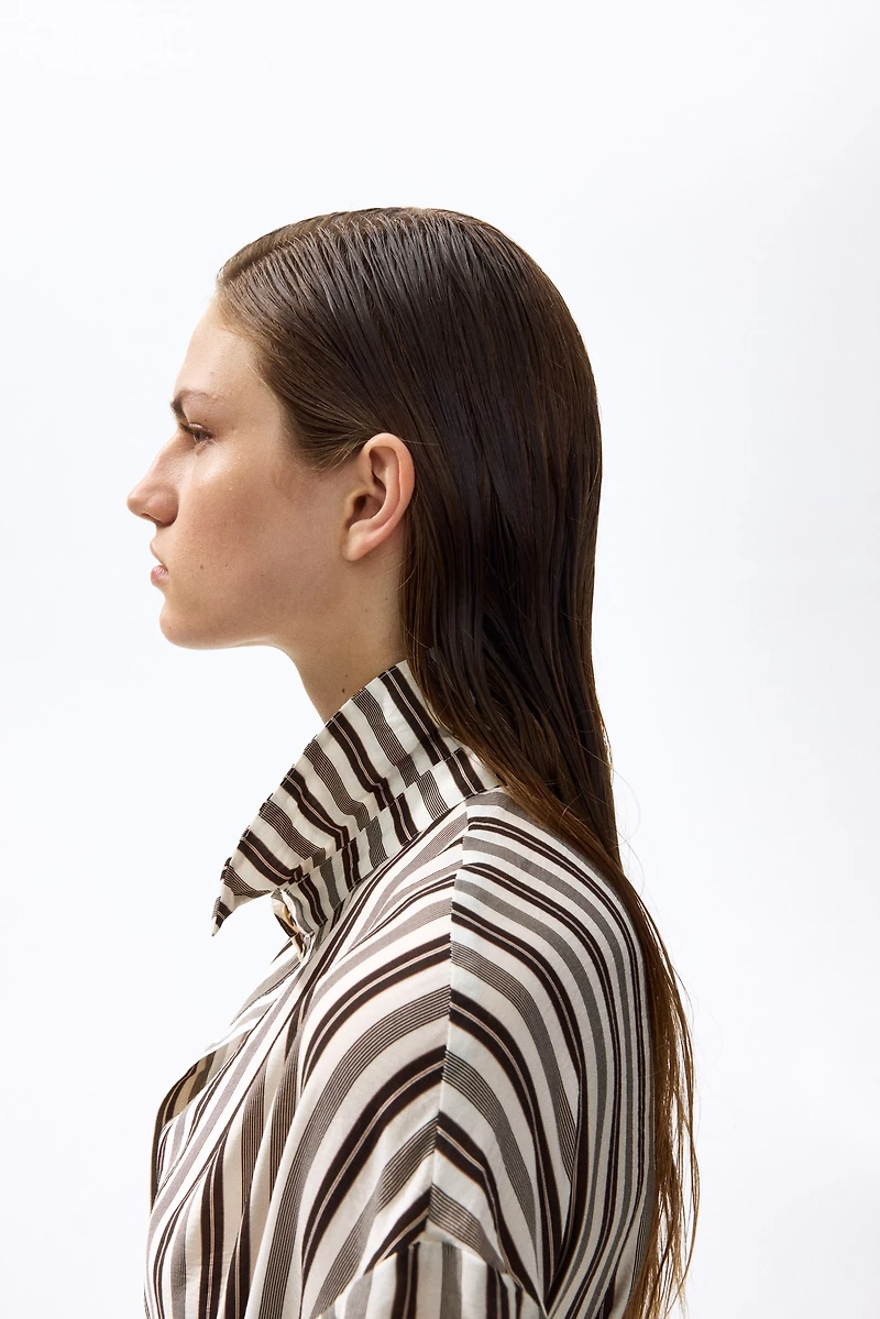 Robe chemisier avec détail à nouer