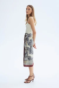 Satin Wrap Skirt