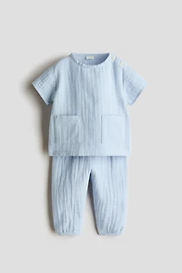 Ensemble 2 pièces en mousseline de coton