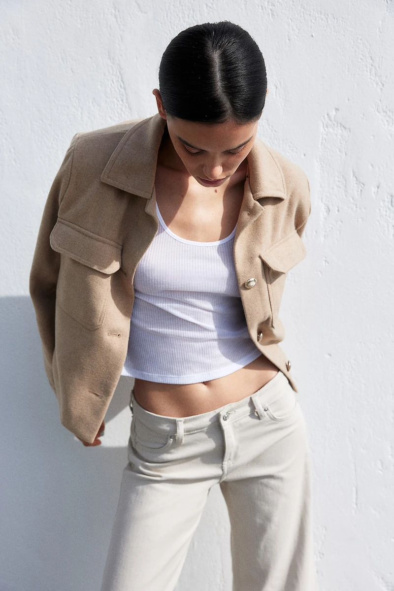 Veste à la finition brossée