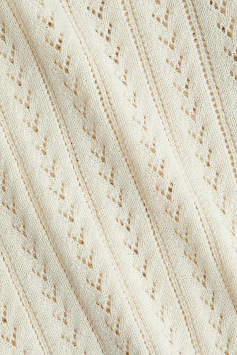 Pointelle-Knit Cotton Cardigan