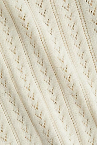 Pointelle-Knit Cotton Cardigan
