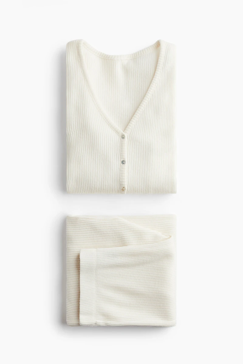 Ribbed jersey pyjamas