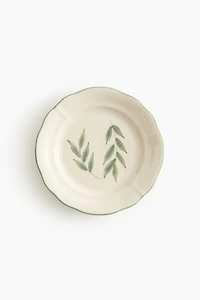 Petite assiette peinte à la main en grès cérame