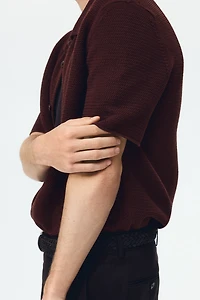 Chemise classique en tricot ajouré