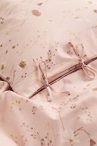 Parure de couette lit simple à motif fleuri