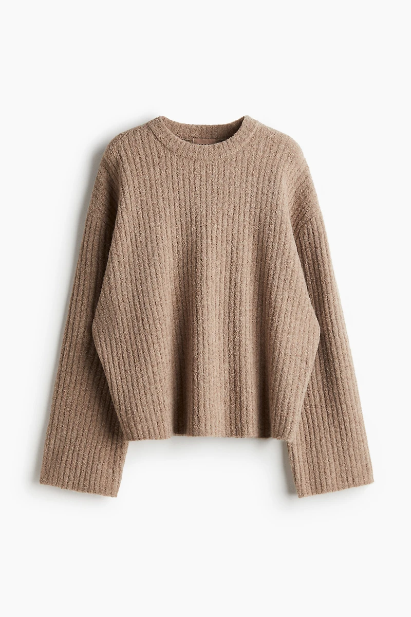 Rib-Knit Wool-Blend Sweater