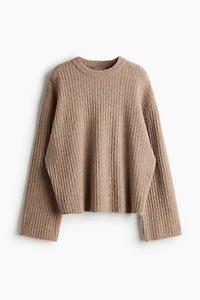 Rib-Knit Wool-Blend Sweater