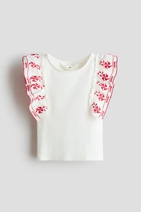 Ruffle-Trimmed Top