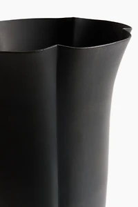 Large Fluted Metal Vase