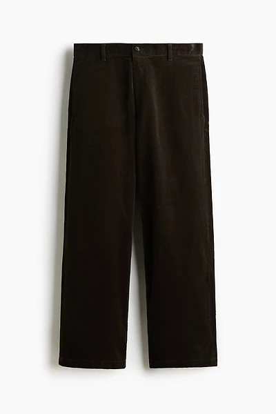 Pantalon décontracté en velours côtelé