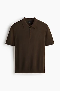 Slim-Fit Half-Zip Polo Shirt