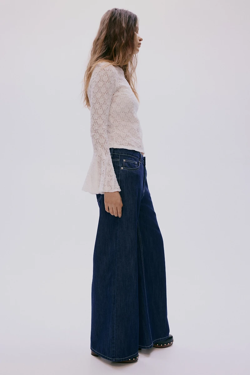 Wide-Leg Regular Waist Jeans