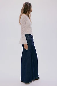 Wide-Leg Regular Waist Jeans