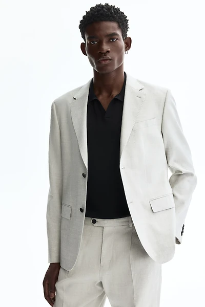 Veste classique en lin mélangé