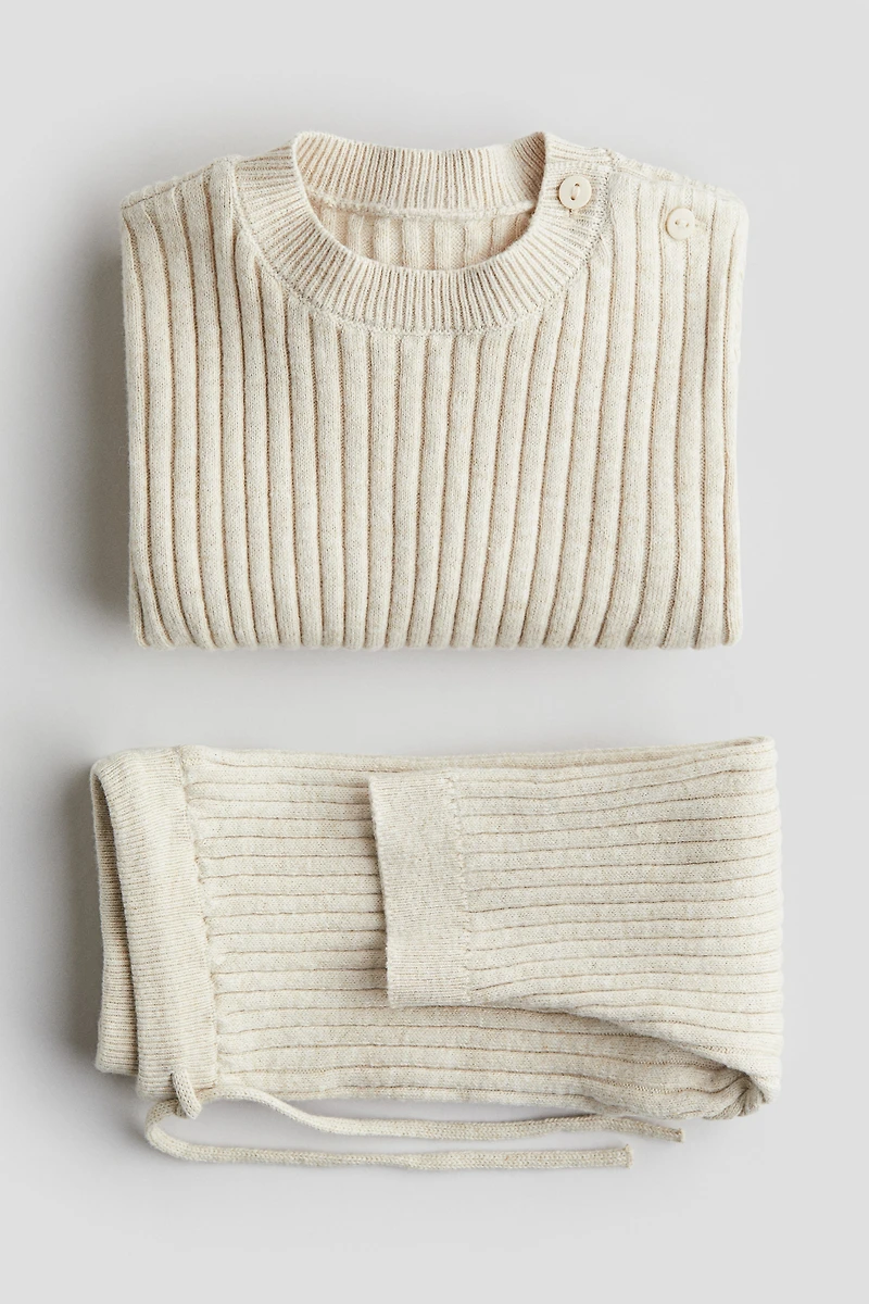 2-piece Rib-Knit Cotton Set