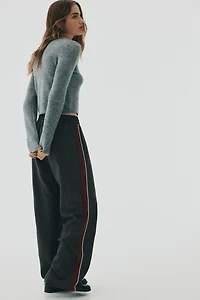 Wide-Leg Drawstring Pants