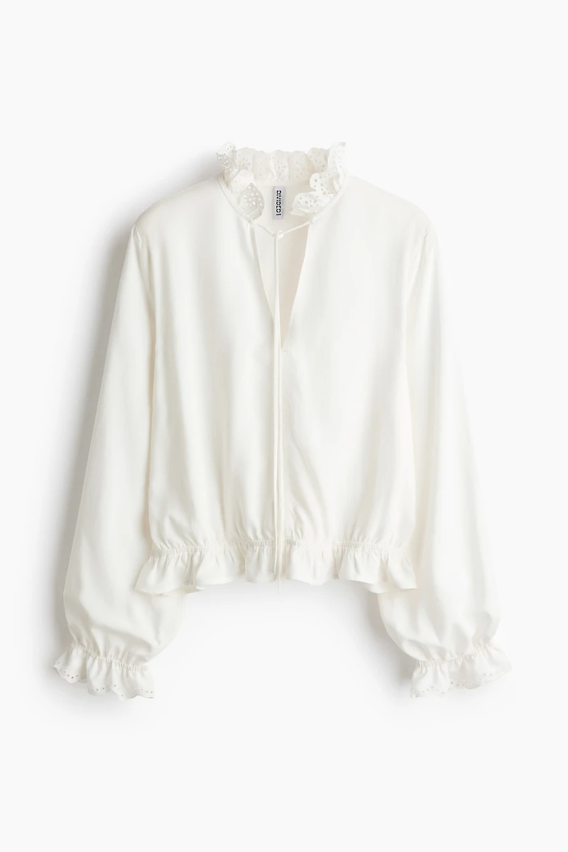 Ruffle-Trimmed Blouse
