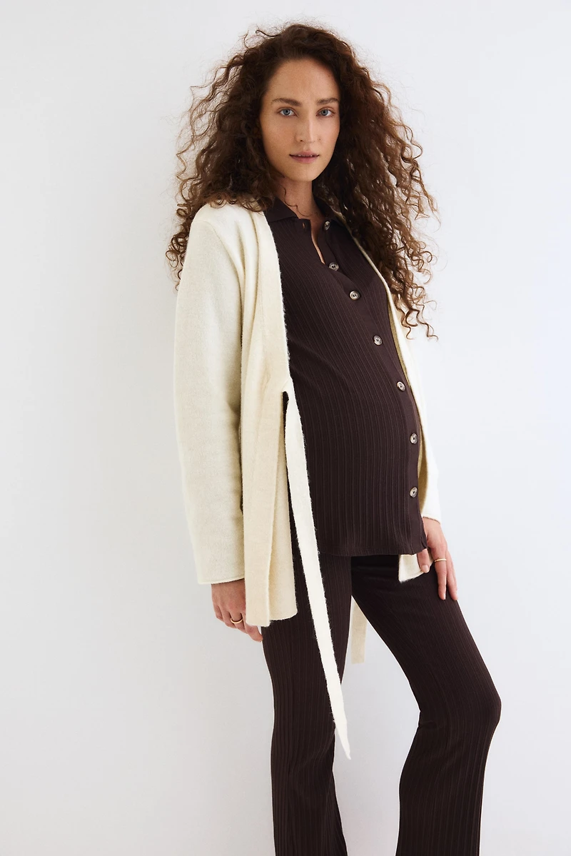 MAMA Before & After Wrap-front Cardigan