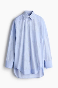 Chemise ample à panneaux en popeline