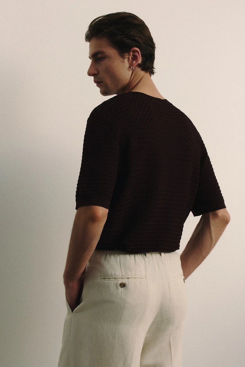 Slim-Fit Knit T-Shirt