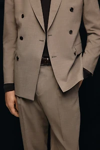 Pantalon de costume classique en laine mélangée