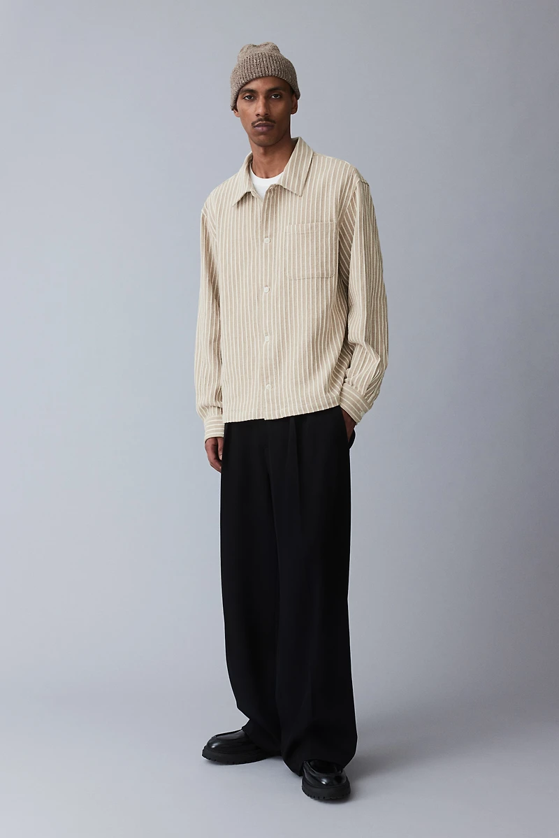 Regular Fit Textured Overshirt