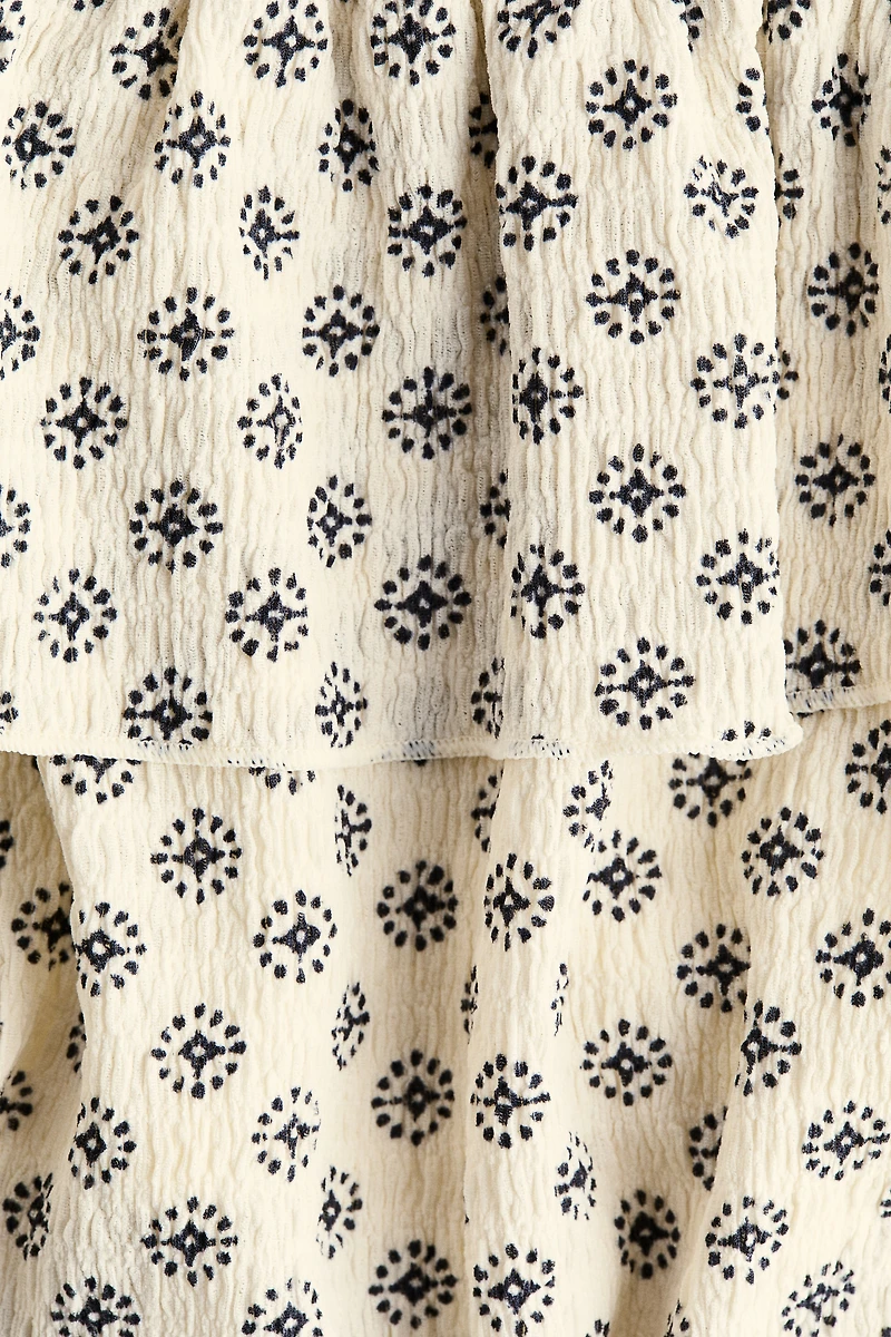 Patterned Tiered Skirt