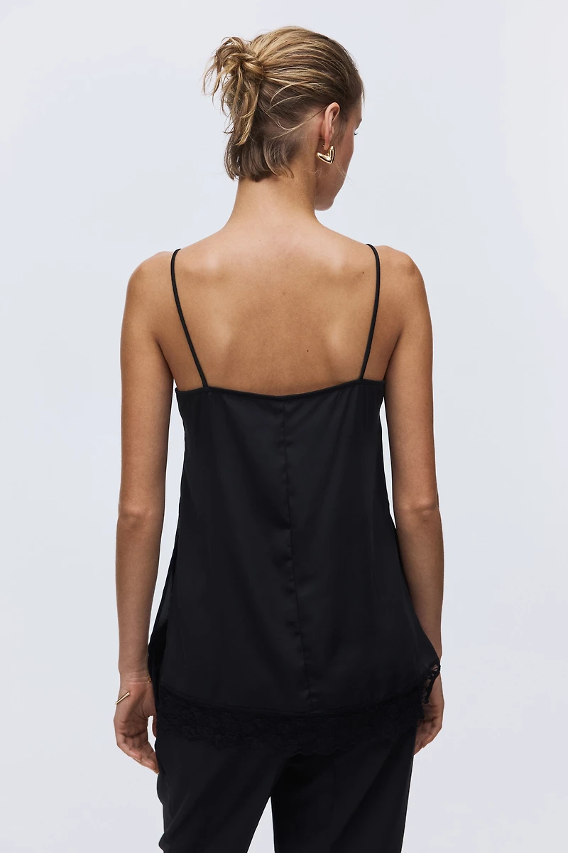 Lace-Trimmed Camisole Top