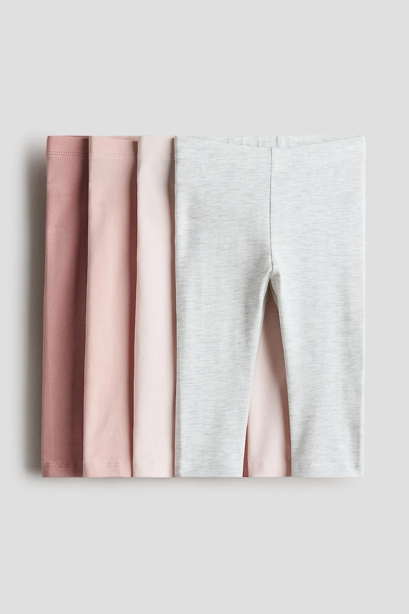 Lot de 4 leggings en jersey coton