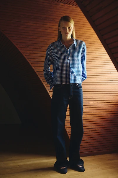 Short Cotton Poplin Shirt