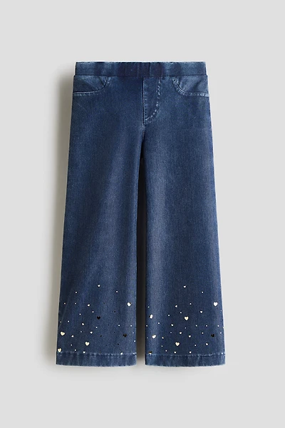 Wide Denim-look Pants