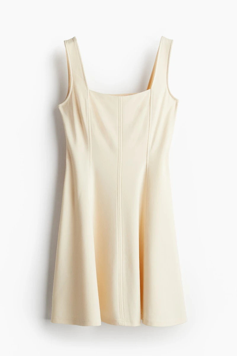 Robe à encolure carrée en jersey