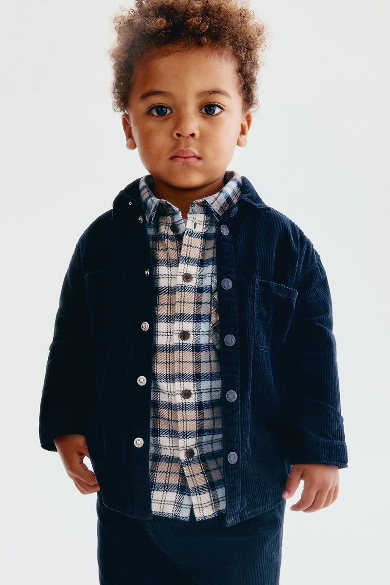 Chemise en velours côtelé de coton