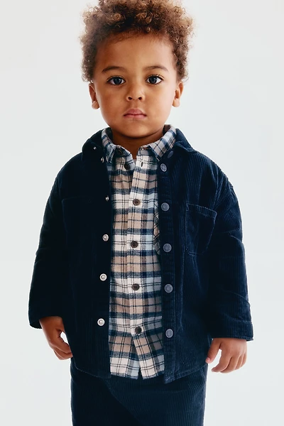Chemise en velours côtelé de coton