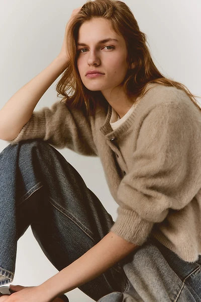 Mohair-Blend Cardigan