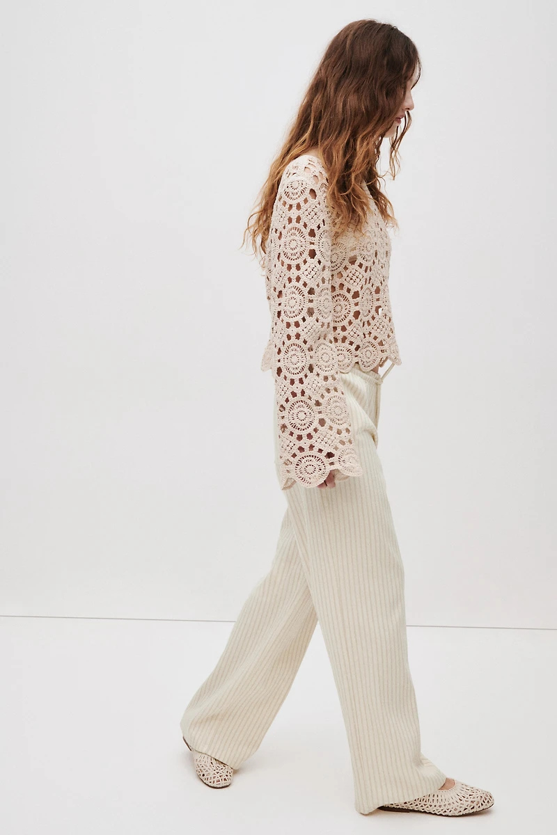 Pantalon en denim à taille élastique