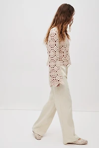 Pantalon en denim à taille élastique