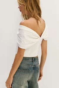 Cropped off-the-shoulder top