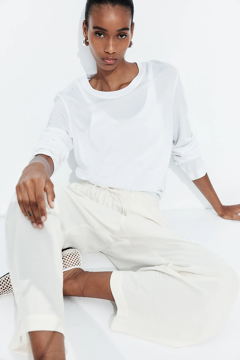 Straight Drawstring Pants
