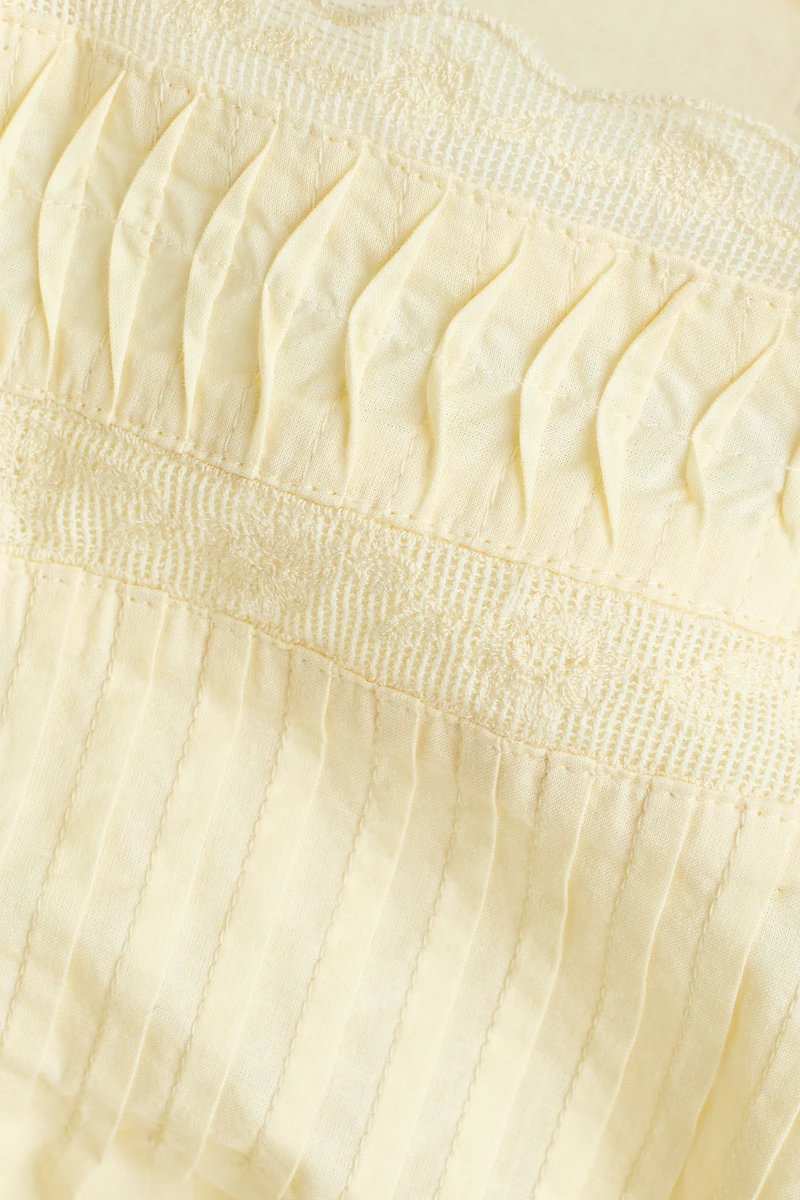 Lace-Trimmed Cotton Top