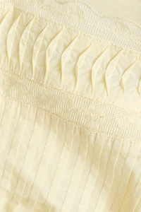 Lace-Trimmed Cotton Top