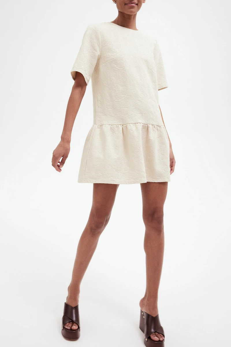 Tie-Detail Denim Dress