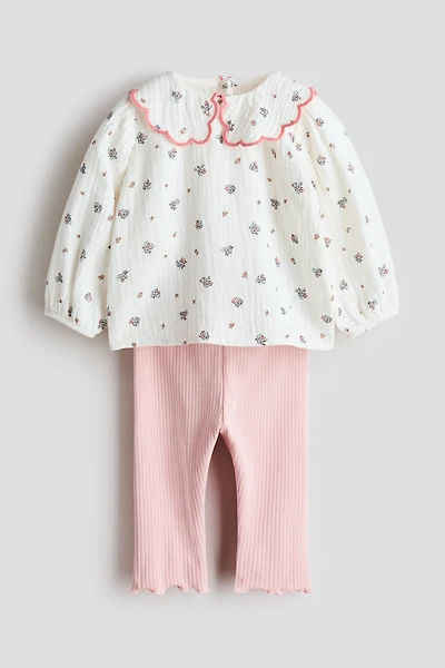 2-Piece Blouse and Leggings Set