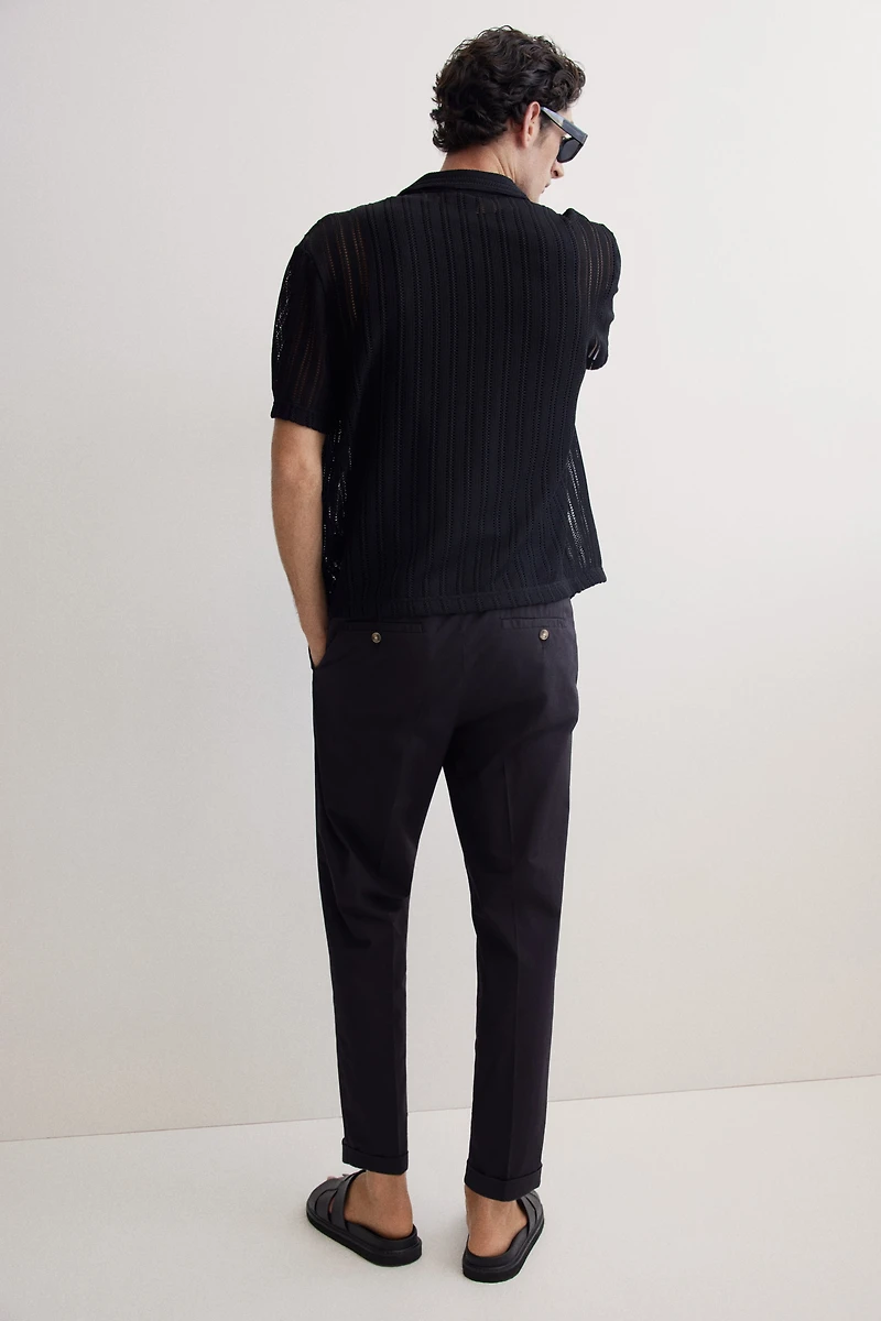 Pantalon court coupe classique en coton