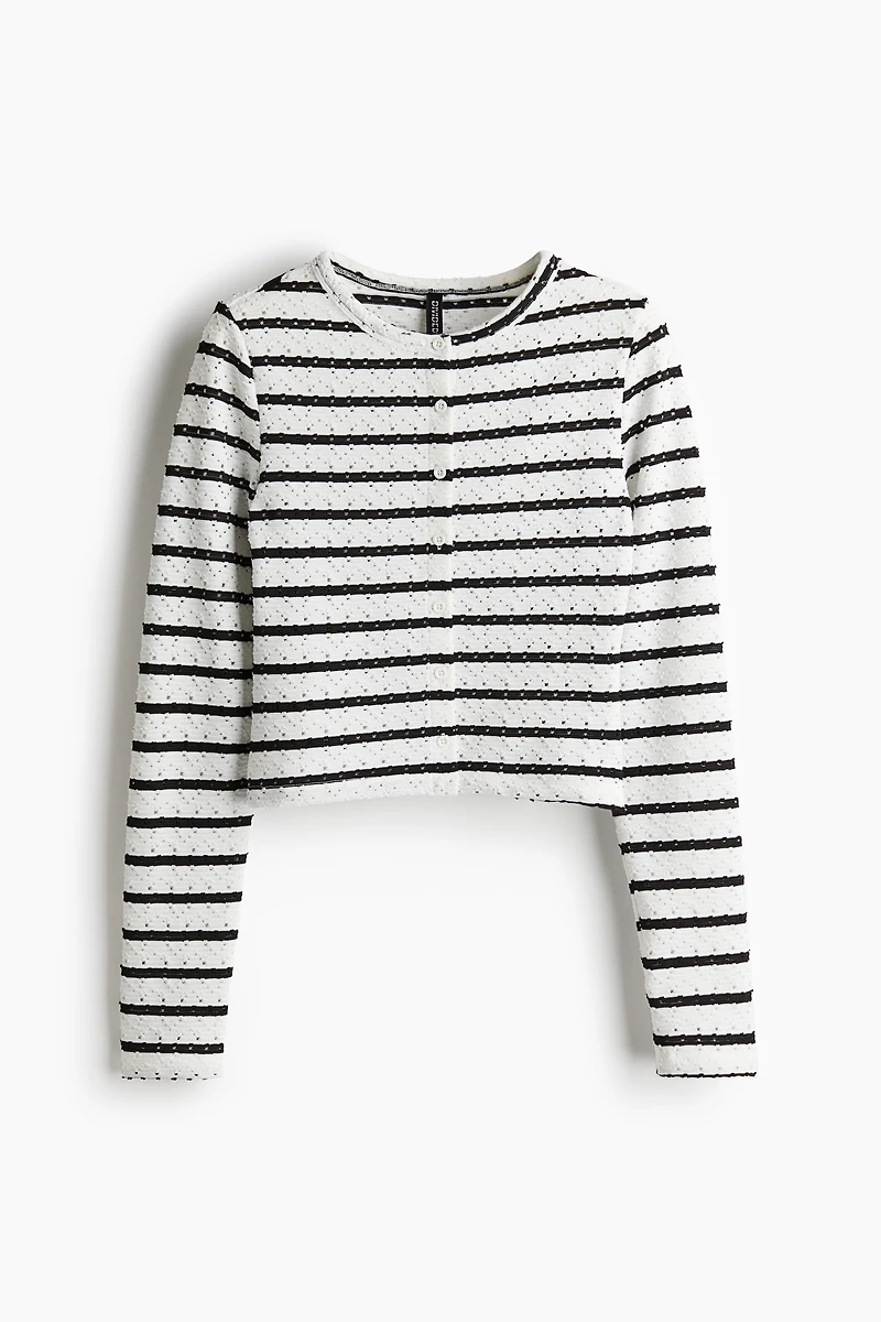 Pointelle Jersey Cardigan