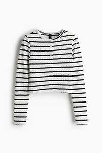 Pointelle Jersey Cardigan
